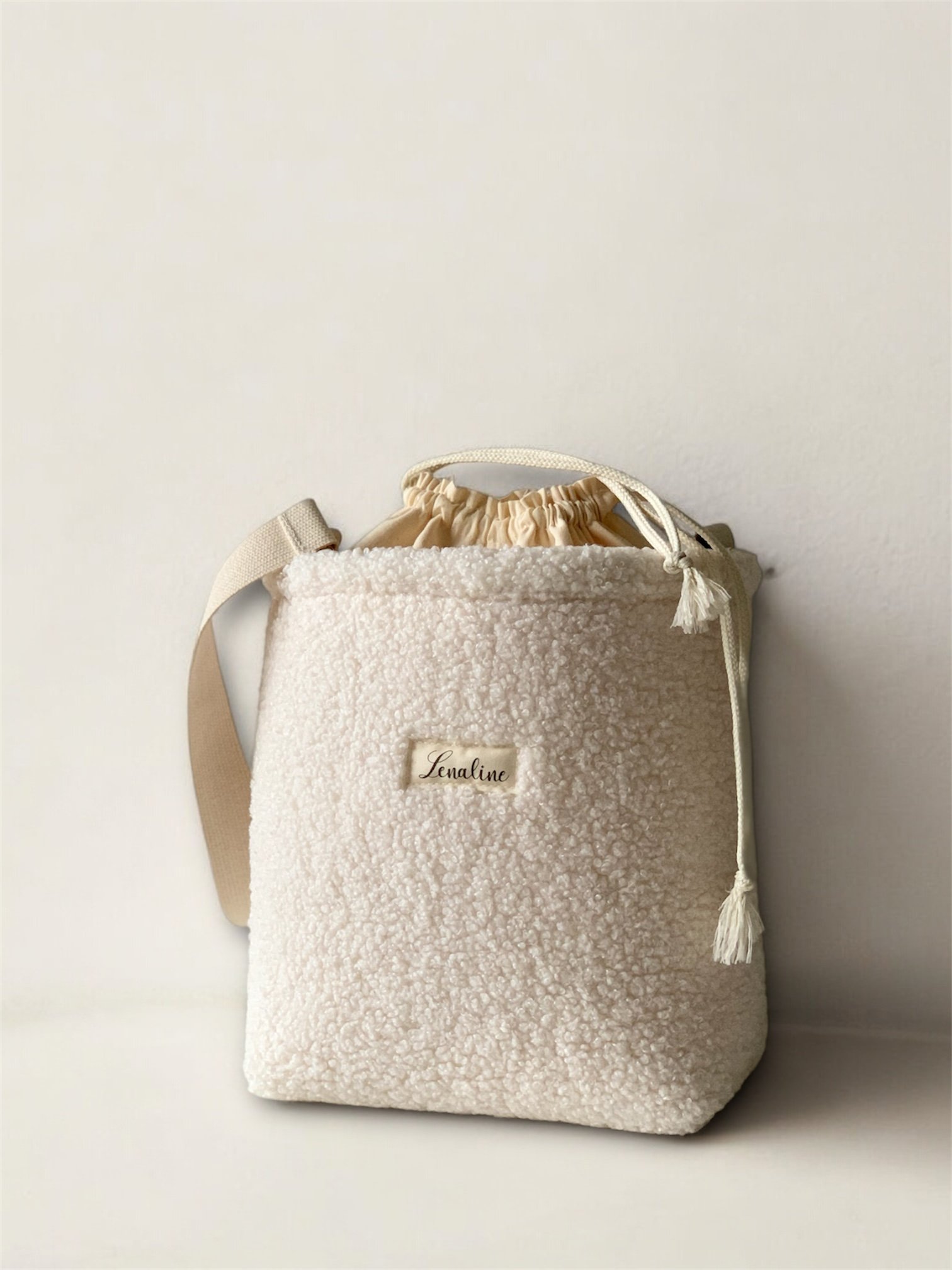 Sac à coulisse en tissu – vue de dos